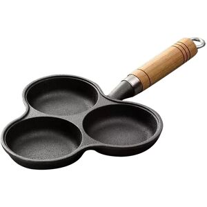 Sodial 2x(3 Hole Cast Iron Omelet Pan Non-Stick Cooking Egg Ham Pan Breakfast3148 Sodial 2x(3 Hole Cast Iron Omelet Pan Non-Stick Cooking Egg Ham Pan Breakfast3148