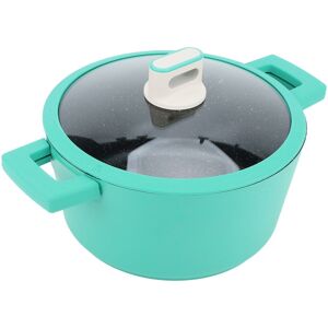 (24cm Green)Soup Pot With Lid Kitchen Aluminum Alloy Non Stick Cookware Cooking (24cm Green)Soup Pot With Lid Kitchen Aluminum Alloy Non Stick Cookware Cooking