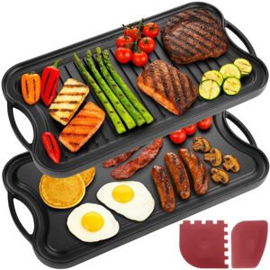 Homiu Cast Iron Large Griddle Pan Reversible Bbq Grill Pancake Plate Grills In&outdoor Homiu Cast Iron Large Griddle Pan Reversible Bbq Grill Pancake Plate Grills In&outdoor