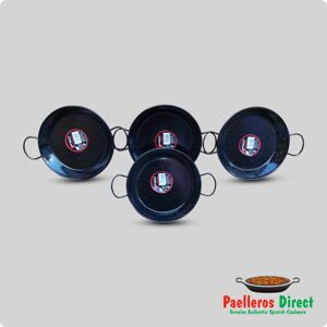 Vaello Campos S.L Set Of 4 X 20cm Enamelled Paella Pans / Tapas Dishes Vaello Campos S.L Set Of 4 X 20cm Enamelled Paella Pans / Tapas Dishes