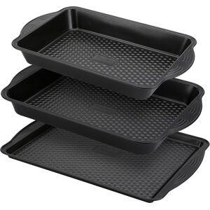 Branded Aerolift Baking Trays For Oven Non Stick Set Of 3 - Dishwasher Safe Oven Trays S Branded Aerolift Baking Trays For Oven Non Stick Set Of 3 - Dishwasher Safe Oven Trays S
