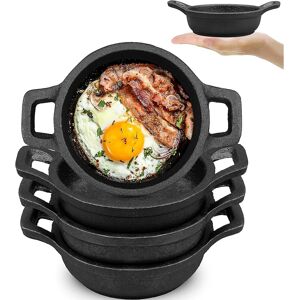 Ojmhd 4 Set Mini Cast Iron Skillets, 11 Cm Small Cast Iron Serving Pans With Handle, Ojmhd 4 Set Mini Cast Iron Skillets, 11 Cm Small Cast Iron Serving Pans With Handle,