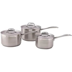 Dexam Supreme 3 Piece Stainless Steel Saucepan Set Dexam Supreme 3 Piece Stainless Steel Saucepan Set