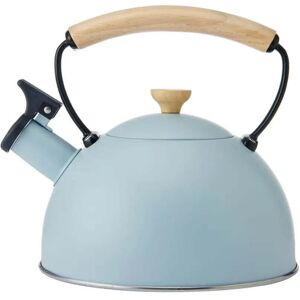 Craft La Cafetière Whistling Kettle Sky Blue Colour With Heat Resistant Wooden Handle, Craft La Cafetière Whistling Kettle Sky Blue Colour With Heat Resistant Wooden Handle,