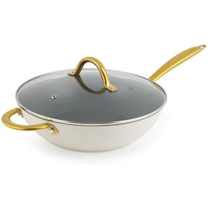 Salter Aerotech Pro 28cm Wok – 30x Tougher Non-Stick, Glass Lid, Steam Vent Salter Aerotech Pro 28cm Wok – 30x Tougher Non-Stick, Glass Lid, Steam Vent