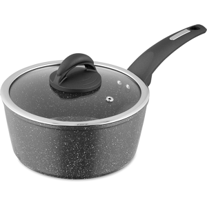 Tower T81218 20cm Induction Saucepan With Non-Stick Ceramic Coating, Graphite Tower T81218 20cm Induction Saucepan With Non-Stick Ceramic Coating, Graphite