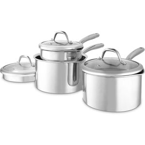 Good Food Tri-Ply 3pc Pan Set Stainless Steel Good Food Tri-Ply 3pc Pan Set Stainless Steel