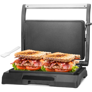 Baker'S Friend 2-Slices Panini Press Sandwich Maker, Griddle Press, Electric Gri Baker'S Friend 2-Slices Panini Press Sandwich Maker, Griddle Press, Electric Gri