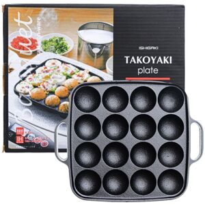 Wanahong Takoyaki Plate (Cast Iron) Japanese Grill Pan For Takoyaki Balls (16 Holes) Wanahong Takoyaki Plate (Cast Iron) Japanese Grill Pan For Takoyaki Balls (16 Holes)