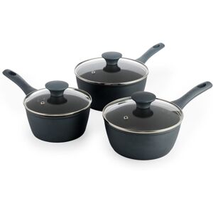 Salter Excellence 3-Piece Saucepan Set – Tempered Glass Lids, Thermo Collar Salter Excellence 3-Piece Saucepan Set – Tempered Glass Lids, Thermo Collar