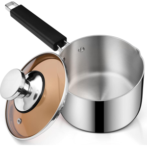 Does Not Apply 16cm Saucepan, Tri-Ply Stainless Steel Sauce Pan With Glass Lid, Induction Safe Does Not Apply 16cm Saucepan, Tri-Ply Stainless Steel Sauce Pan With Glass Lid, Induction Safe