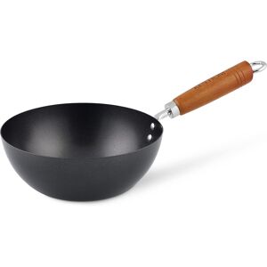 Ken Hom Carbon Steel Mini Wok, 20cm, Classic, Non-Induction/wooden Handle/flat Ken Hom Carbon Steel Mini Wok, 20cm, Classic, Non-Induction/wooden Handle/flat
