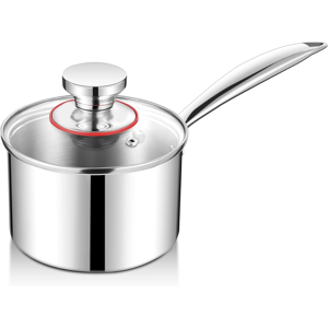 Does Not Apply 14cm Saucepan, Tri-Ply Stainless Steel Milk Pan With Glass Lid, Small Kitchen Sa Does Not Apply 14cm Saucepan, Tri-Ply Stainless Steel Milk Pan With Glass Lid, Small Kitchen Sa