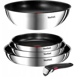 Tefal Ingenio Emotion 5-Piece Frypans Set, Pans 22/24/28 Cm + Wok 26 Cm Pan, New Tefal Ingenio Emotion 5-Piece Frypans Set, Pans 22/24/28 Cm + Wok 26 Cm Pan, New