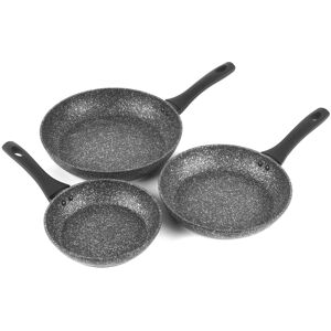 Salter Fry Pan Cookware Set 3pc Non-Stick Megastone 20/24/28cm Dishwasher Safe Salter Fry Pan Cookware Set 3pc Non-Stick Megastone 20/24/28cm Dishwasher Safe