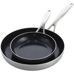GreenPan Geneva 3-Ply Stainless Steel Non-Stick Frying Pan Set - Frying Pan Set GreenPan Geneva 3-Ply Stainless Steel Non-Stick Frying Pan Set - Frying Pan Set