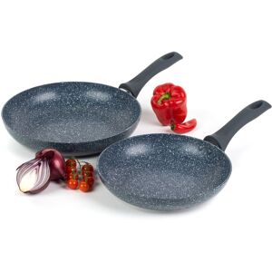 Russell Hobbs Frying Pan Set 2 Piece Non-Stick Blue Marble Aluminium 24/28 Cm Russell Hobbs Frying Pan Set 2 Piece Non-Stick Blue Marble Aluminium 24/28 Cm