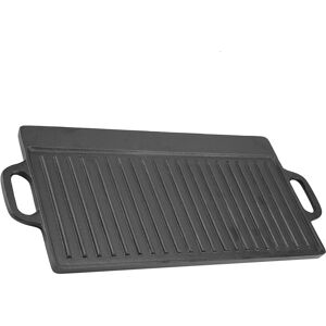Non-Stick Cast Iron Grill Griddle Pan Ridged And Flat Double Sided Baking Gb Non-Stick Cast Iron Grill Griddle Pan Ridged And Flat Double Sided Baking Gb