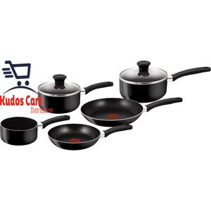 Tefal Delight 5pc Non-Stick Aluminium Milk/sauce Frying Pans With Lids Black New Tefal Delight 5pc Non-Stick Aluminium Milk/sauce Frying Pans With Lids Black New