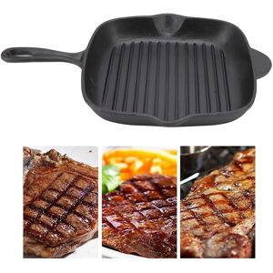 26cm Cast Iron Grill Pan Large Capacity Double Outlet Quadrate Steak Bacon Sg 26cm Cast Iron Grill Pan Large Capacity Double Outlet Quadrate Steak Bacon Sg