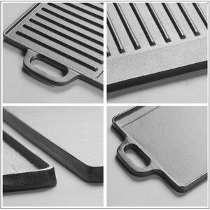 40x20cm Grill Griddle Household Cast Iron Teppanyaki Plate Thickened Rectang❀ 40x20cm Grill Griddle Household Cast Iron Teppanyaki Plate Thickened Rectang❀