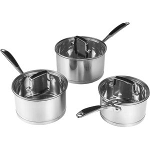 Prochef 3pc Stainless Steel Saucepan Set With Lid 16 18 20 Cm Oven Safe Cookware Prochef 3pc Stainless Steel Saucepan Set With Lid 16 18 20 Cm Oven Safe Cookware