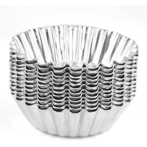Sodial 3x(80pcs Silver Tone Aluminum Egg Tart Mold Mould Makers Cupcake Cake8987 Sodial 3x(80pcs Silver Tone Aluminum Egg Tart Mold Mould Makers Cupcake Cake8987