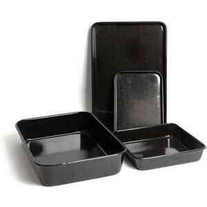 Masterclass 4 Piece Vitreous Enamel Bundle Of Baking Trays And One Roasting Pan Masterclass 4 Piece Vitreous Enamel Bundle Of Baking Trays And One Roasting Pan