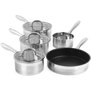 Salter Pan Set Fry Pan Saucepans 5 Pc Set Timeless Collection Stainless Steel Salter Pan Set Fry Pan Saucepans 5 Pc Set Timeless Collection Stainless Steel