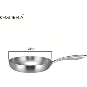 Does Not Apply 24cm Frying Pan 304 Stainless Steel 2mm Thick Wok Pan 5 Ply Steel Skillet,Profes Does Not Apply 24cm Frying Pan 304 Stainless Steel 2mm Thick Wok Pan 5 Ply Steel Skillet,Profes