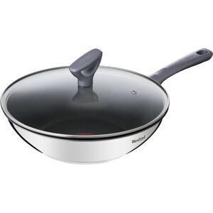 Tefal Daily Cook Wok Pan 28 Cm + Glass Lid Induction Titanium Non-Stick Stirfry Tefal Daily Cook Wok Pan 28 Cm + Glass Lid Induction Titanium Non-Stick Stirfry