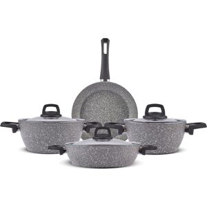 karaca Karaca Gris Biogranite 7 Piece Granite Cookware Pot And Pan Set, Non-Stick Coat karaca Karaca Gris Biogranite 7 Piece Granite Cookware Pot And Pan Set, Non-Stick Coat
