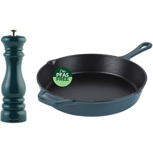 Salter Chester Mill & Frying Pan Set – 26cm Skillet & Spice Grinder, Green Salter Chester Mill & Frying Pan Set – 26cm Skillet & Spice Grinder, Green
