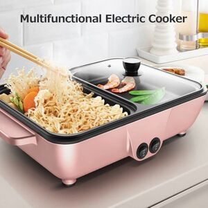 Pinkish Eu Plug 220v Electric Grill Pan 2 Speed Household Multifunctional S Hen Pinkish Eu Plug 220v Electric Grill Pan 2 Speed Household Multifunctional S Hen