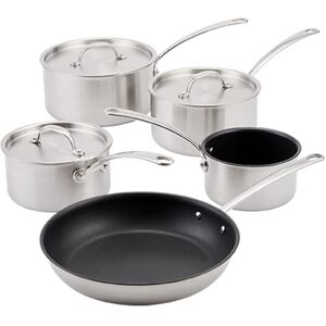 Stellar Labs Stellar Eclipse 5 Piece Saucepan Set – Tri-Ply Stainless Steel & Non-Stick New Stellar Labs Stellar Eclipse 5 Piece Saucepan Set – Tri-Ply Stainless Steel & Non-Stick New