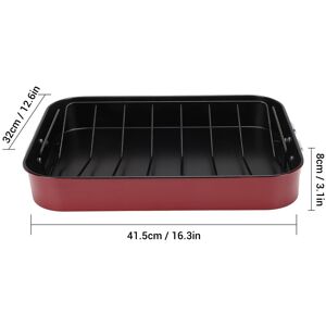 Rio Carbon Steel Roasting Pan With V Rack Nonstick Rectangular Turkey Roaster Pan Rio Carbon Steel Roasting Pan With V Rack Nonstick Rectangular Turkey Roaster Pan