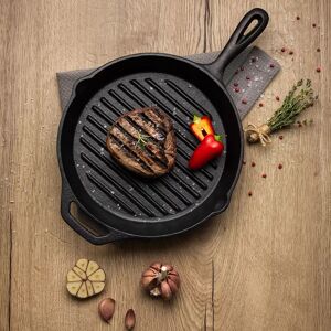 Tramontina Cast Iron Griddle Pan 26cm Grill Skillet Cooking Kitchen Durable Uk Tramontina Cast Iron Griddle Pan 26cm Grill Skillet Cooking Kitchen Durable Uk
