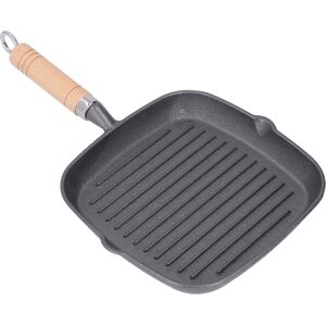 Hg Grill Pan Multipurpose Prevents Stick Quadrate Cast Iron Steak Pan With Woode Hg Grill Pan Multipurpose Prevents Stick Quadrate Cast Iron Steak Pan With Woode