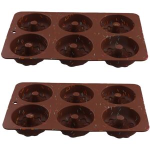 Sodial 3x(2 Pcs Cake Pan, 6-Cavity Fluted Tube Cake Pan, Non-Stick Silicone3909 Sodial 3x(2 Pcs Cake Pan, 6-Cavity Fluted Tube Cake Pan, Non-Stick Silicone3909