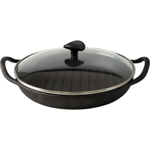 Sabatier Grill Pan With Glass Lid 5186177 Preseasoned Rust Resistant 12.25-Inch Sabatier Grill Pan With Glass Lid 5186177 Preseasoned Rust Resistant 12.25-Inch
