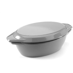 32.5cm Samuel Groves Enamelled Cast Iron Oval Covered Casserole Dish With Lid 32.5cm Samuel Groves Enamelled Cast Iron Oval Covered Casserole Dish With Lid