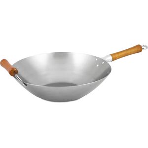 Ken Hom Carbon Steel Wok, 36cm, Excellence, Induction Hobs Suitable/natural Pat Ken Hom Carbon Steel Wok, 36cm, Excellence, Induction Hobs Suitable/natural Pat