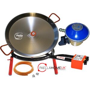 Garcima 30cm Polished Paella Pan + 20cm 1 Ring Gas Burner + Butane Regulator + Legs Set Garcima 30cm Polished Paella Pan + 20cm 1 Ring Gas Burner + Butane Regulator + Legs Set