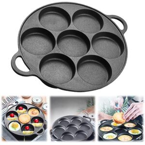 7 Hole Egg Pancake Steak Pan Frying Pot Cast Iron Skillet Omelet Pan Non-Stick 7 Hole Egg Pancake Steak Pan Frying Pot Cast Iron Skillet Omelet Pan Non-Stick