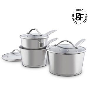 Good Food Gf900260 - 3 Piece Saucepan Set - New Item, Box Damaged Good Food Gf900260 - 3 Piece Saucepan Set - New Item, Box Damaged