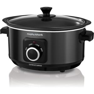 Morphy Richards 3.5l Sear & Stew Slow Cooker, Shatter Resistant Aluminium Pot, 3 Morphy Richards 3.5l Sear & Stew Slow Cooker, Shatter Resistant Aluminium Pot, 3