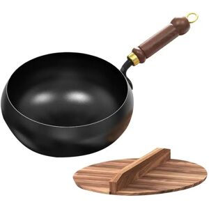 28cm Wok Pan Steak Cooking Pot Non Stick Pancake Pans Handmade Cast Iron Frying 28cm Wok Pan Steak Cooking Pot Non Stick Pancake Pans Handmade Cast Iron Frying