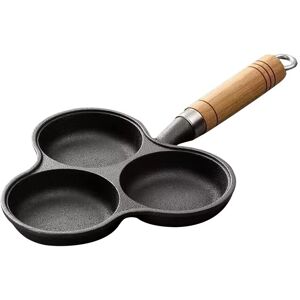 Sodial 2x(3 Hole Cast Iron Omelet Pan Non-Stick Breakfast Egg Pan Breakfast Grill1967 Sodial 2x(3 Hole Cast Iron Omelet Pan Non-Stick Breakfast Egg Pan Breakfast Grill1967