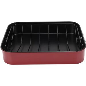 Rio 16.3x12.6x3.1in Carbon Steel Roasting Pan With V Rack Nonstick Rectangular Sg Rio 16.3x12.6x3.1in Carbon Steel Roasting Pan With V Rack Nonstick Rectangular Sg