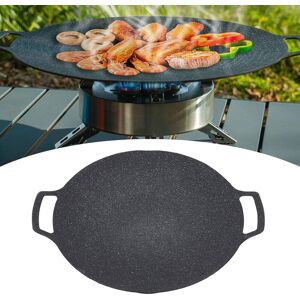Round Griddle Anti Stick Coating Aluminum Alloy Double Handle Round Grill Pan Round Griddle Anti Stick Coating Aluminum Alloy Double Handle Round Grill Pan
